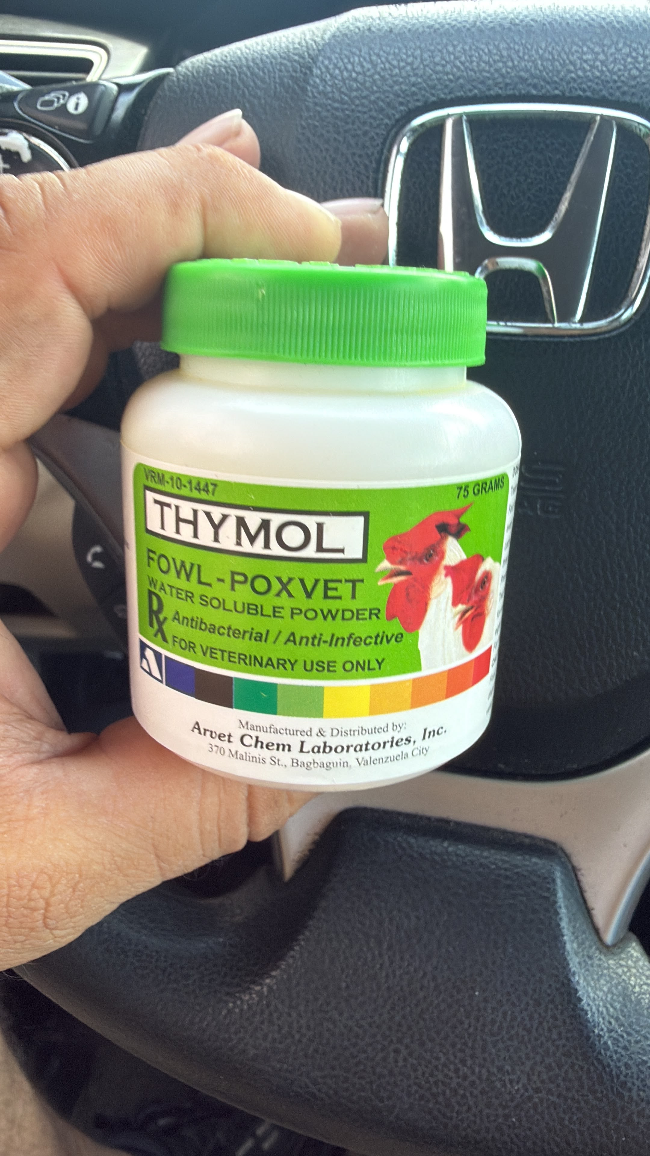 Thymol polvo para viruela
